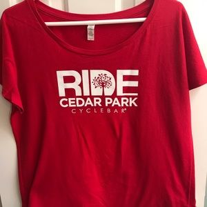 Red Women’s Cut Cyclebar cedar park Shirt